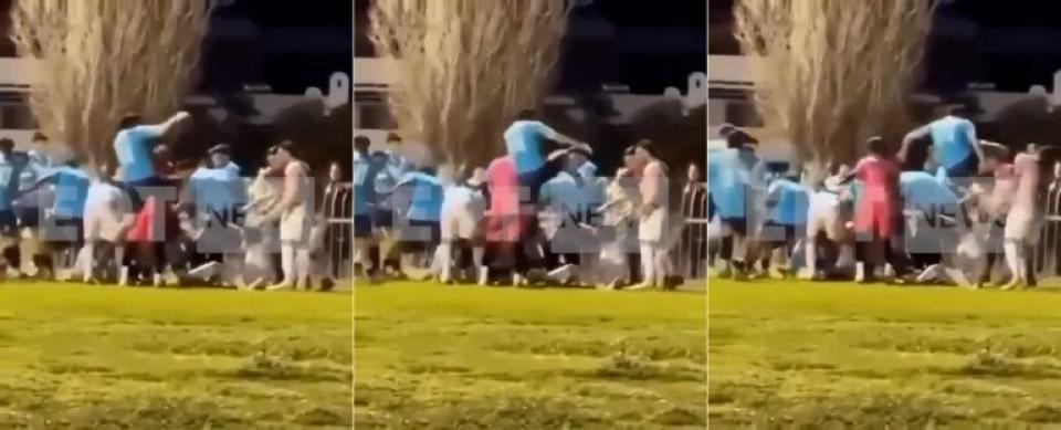 Επικίνδυνο εναέριο λάκτισμα σε ερασιτεχνικό αγώνα! (βίντεο)