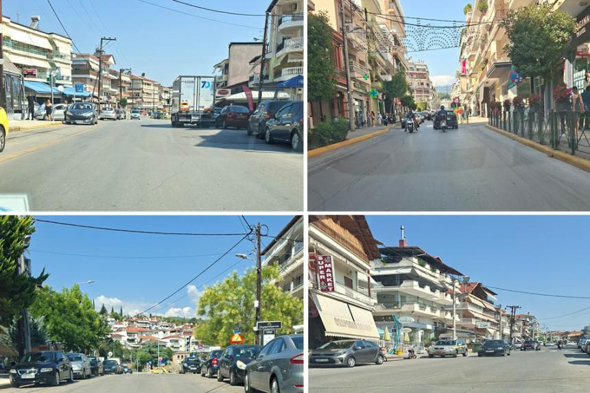 Κεντρικοί δρόμοι-«παγίδες» χωρίς διαγραμμίσεις και λωρίδες