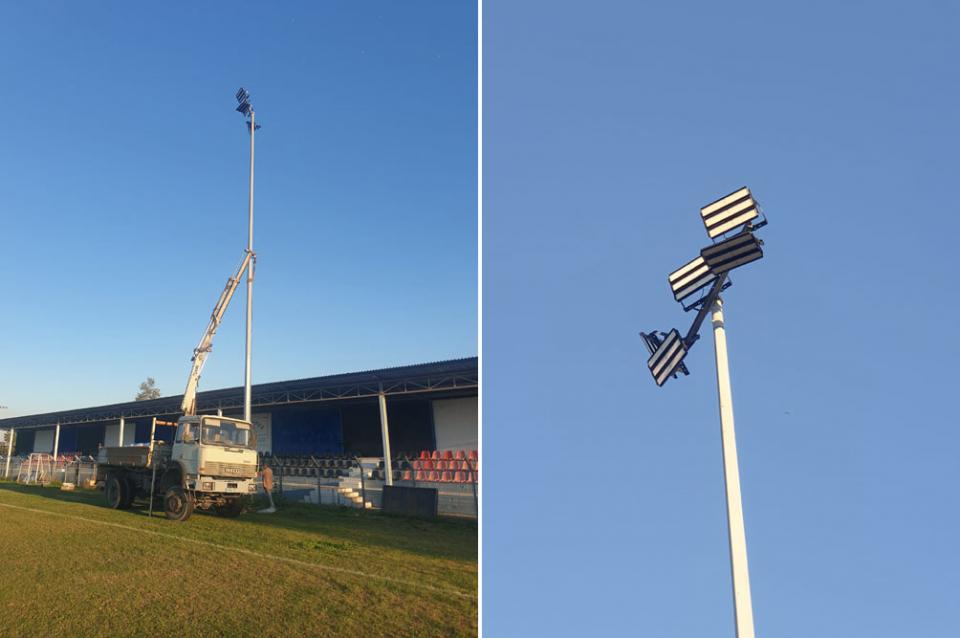 Τοποθετήθηκαν προβολείς LED στο γήπεδο του Μακροχωρίου!