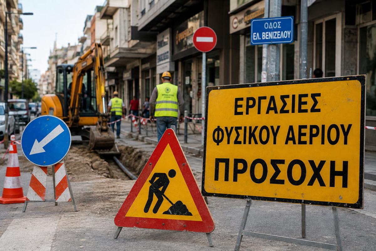 Βέροια: Συνεχίζονται οι εργασίες για το δίκτυο φυσικού αερίου – Κυκλοφοριακές ρυθμίσεις στη Βενιζέλου