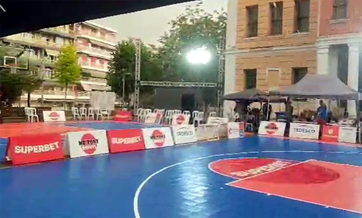 Η βροχή "έβαλε φρένο": Η στιγμή που το 3on3 Toliopoulos διακόπηκε στη Βέροια! (video)