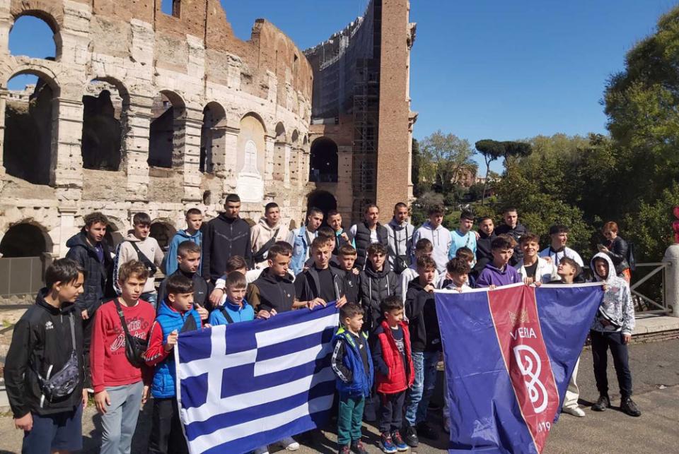 ΒΕΡΟΙΑ: Επέστρεψαν γεμάτοι εμπειρίες από τη Ρώμη οι αθλητές των τμημάτων υποδομών