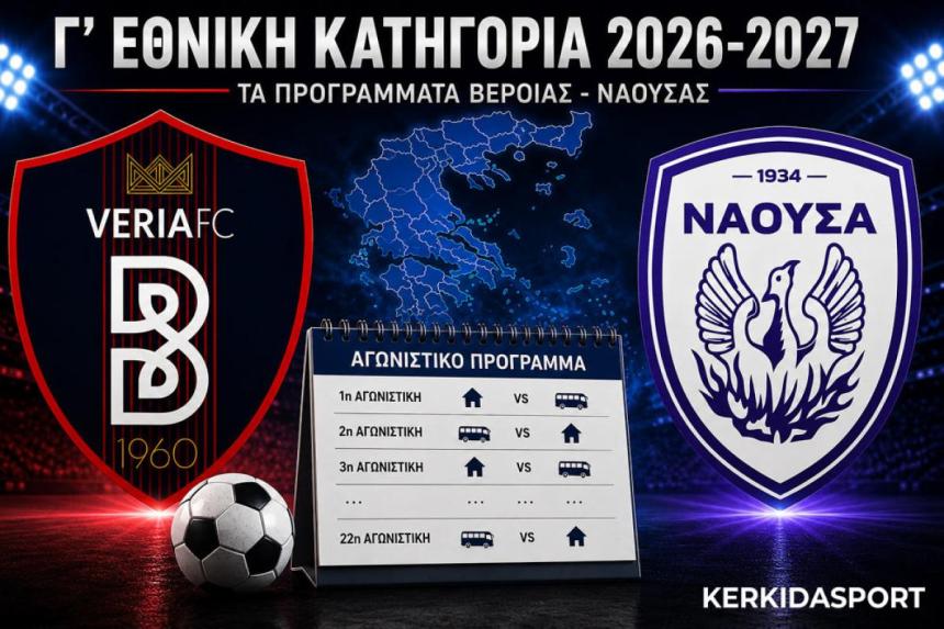 Γ' Εθνική: Με Σάββατα και εμβόλιμη το ανανεωμένο πρόγραμμα Βέροιας και Νάουσας