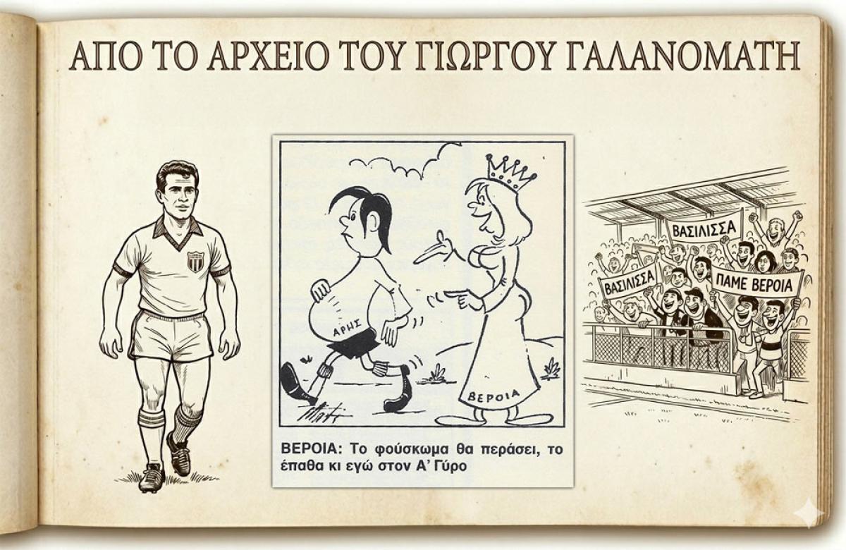 Ρετρό Σκίτσα της Βέροιας: Το... "γιατρικό" της Βασίλισσας στο "φούσκωμα" του Άρη!